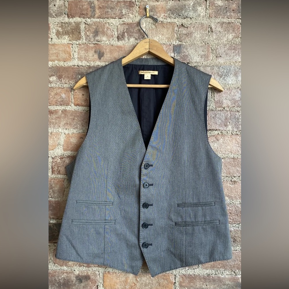 John Varvatos Grey Vest Waistcoat